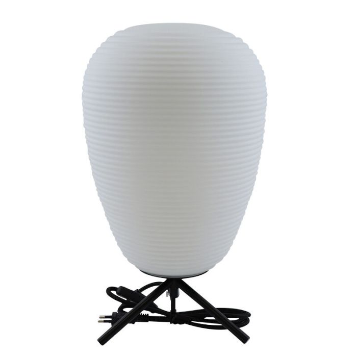 Lámpara de mesa blanca moderna, Davide, con interruptor