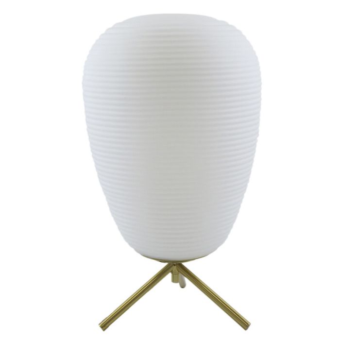 Lámpara de mesa blanca moderna, Davide, con interruptor