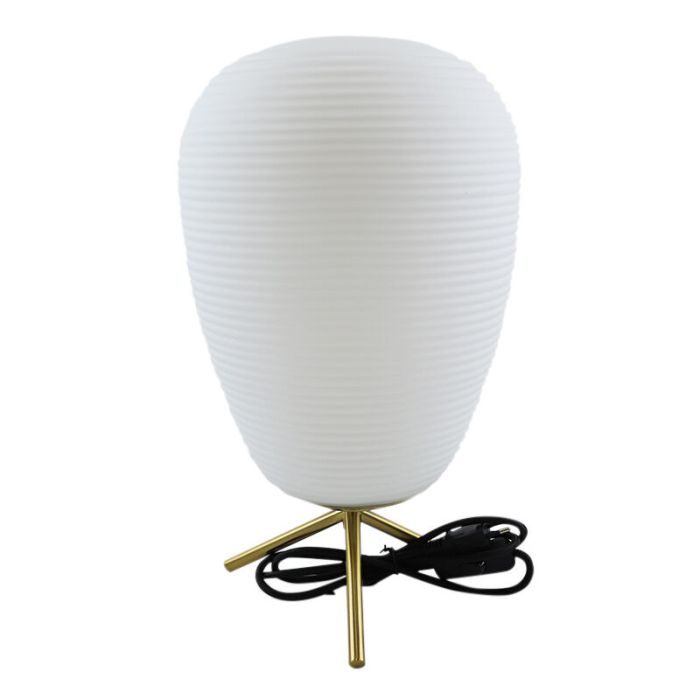 Lámpara de mesa blanca moderna, Davide, con interruptor