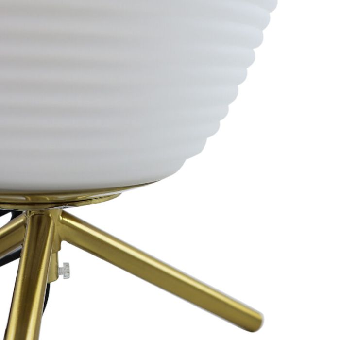 Lámpara de mesa blanca moderna, Davide, con interruptor