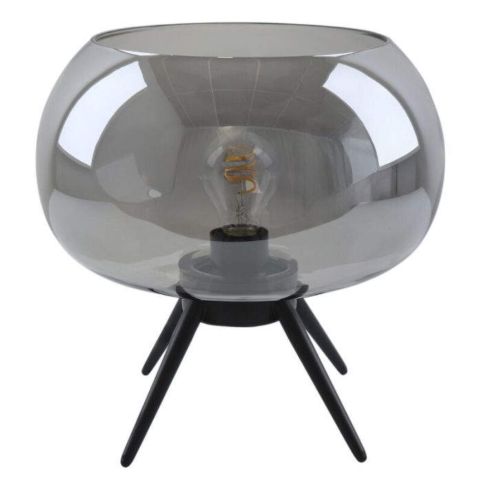Lámpara de mesa gris diseño, Vidro, con interruptor