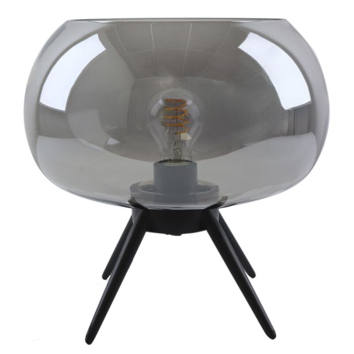 Lámpara de mesa gris diseño, Vidro, con interruptor