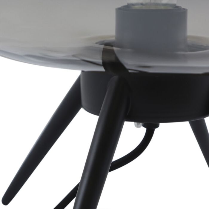 Lámpara de mesa gris diseño, Vidro, con interruptor