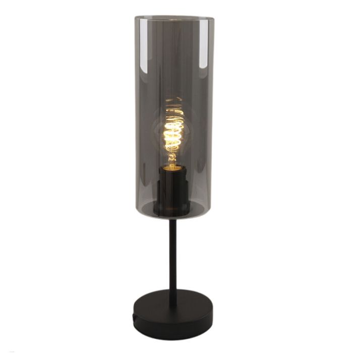 Lámpara de mesa gris moderna, Gaya, con interruptor