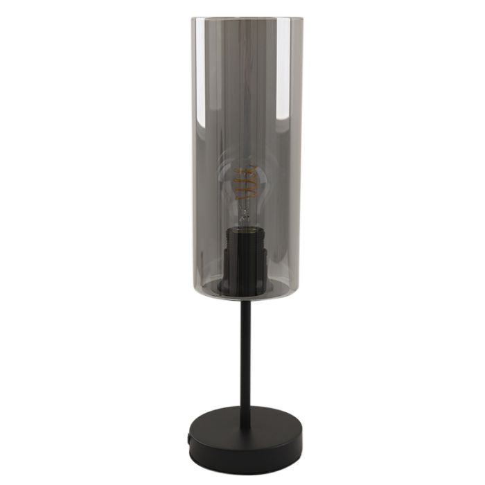Lámpara de mesa gris moderna, Gaya, con interruptor