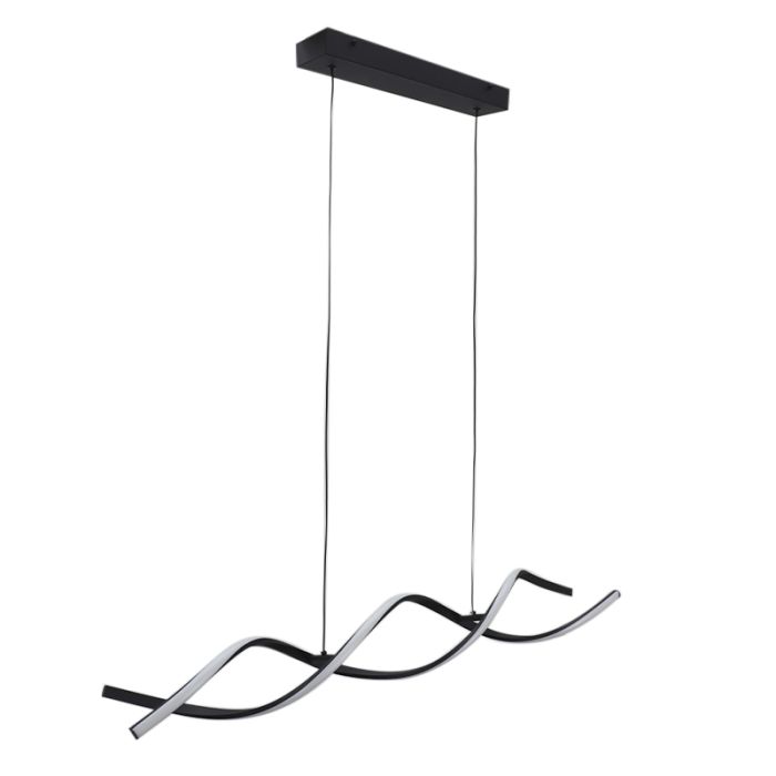 Lámpara colgante negra diseño, Kuno, 45W, 3000K LED, regulable en 3 pasos