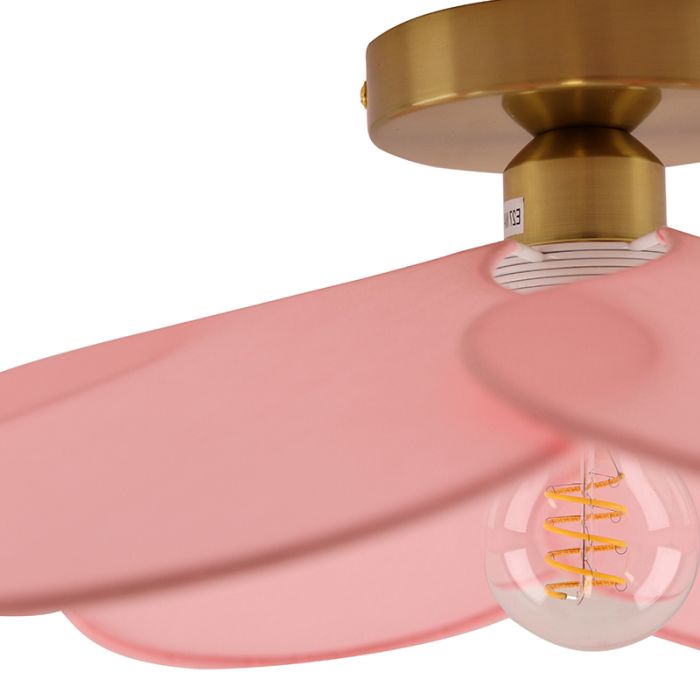 Lámpara de techo rosa rústica, Nena