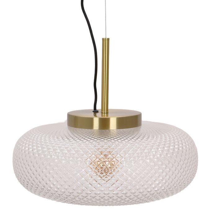 Lámpara colgante transparente retro, Johnson