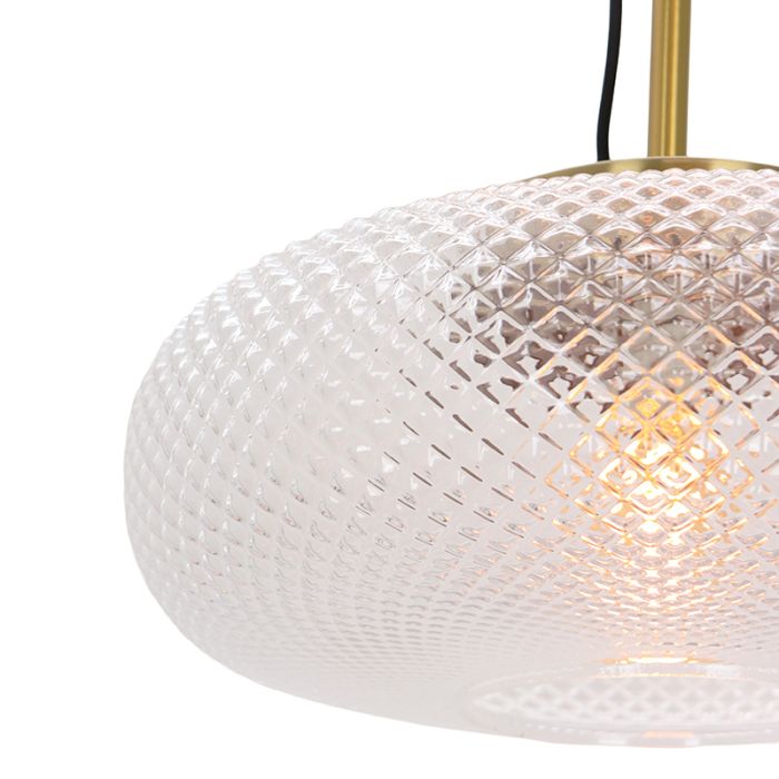 Lámpara colgante transparente retro, Johnson