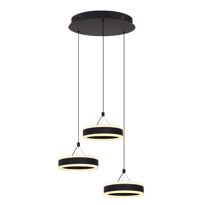 Lámpara colgante negra diseño, Lava, 56W, 3000K LED
