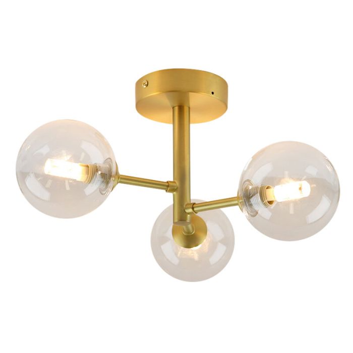 Lámpara de techo baño dorada moderna, Amer, IP44