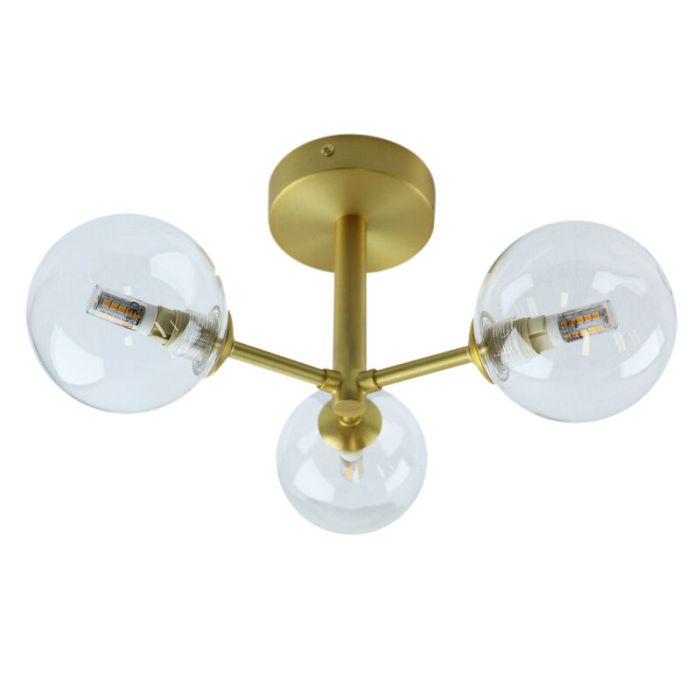Lámpara de techo baño dorada moderna, Amer, IP44