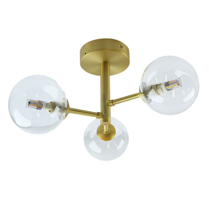 Lámpara de techo baño dorada moderna, Amer, IP44