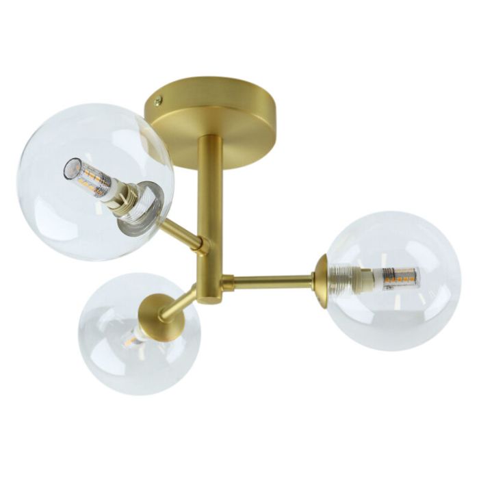 Lámpara de techo baño dorada moderna, Amer, IP44