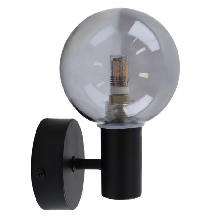 Aplique baño negro moderno, Amer, IP44