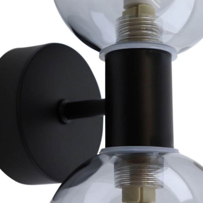 Aplique baño negro moderno, Amer, IP44
