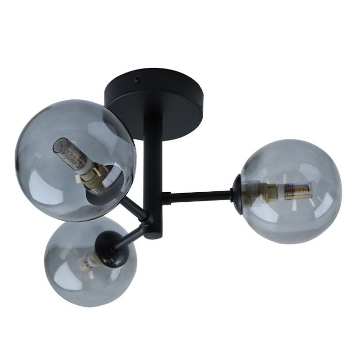 Lámpara de techo baño negra moderna, Amer, IP44
