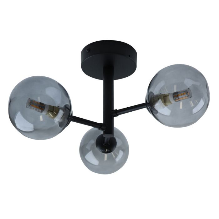 Lámpara de techo baño negra moderna, Amer, IP44