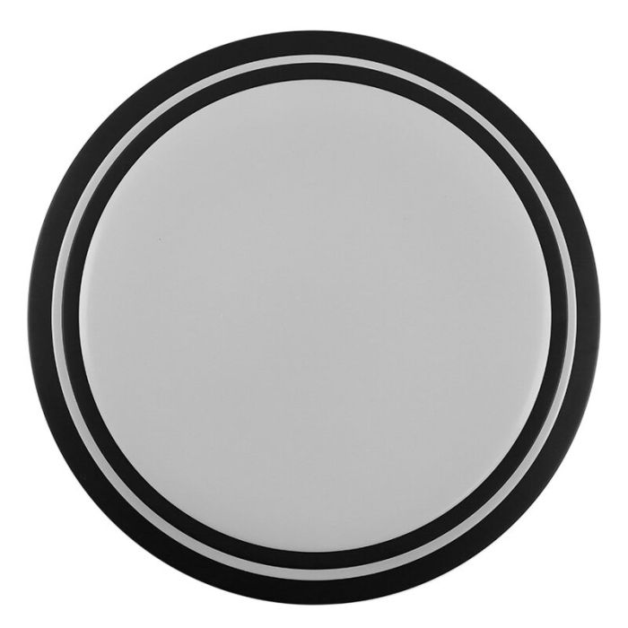 Lámpara de techo baño negra moderna, Jaro, 12W, 3000K LED, IP44