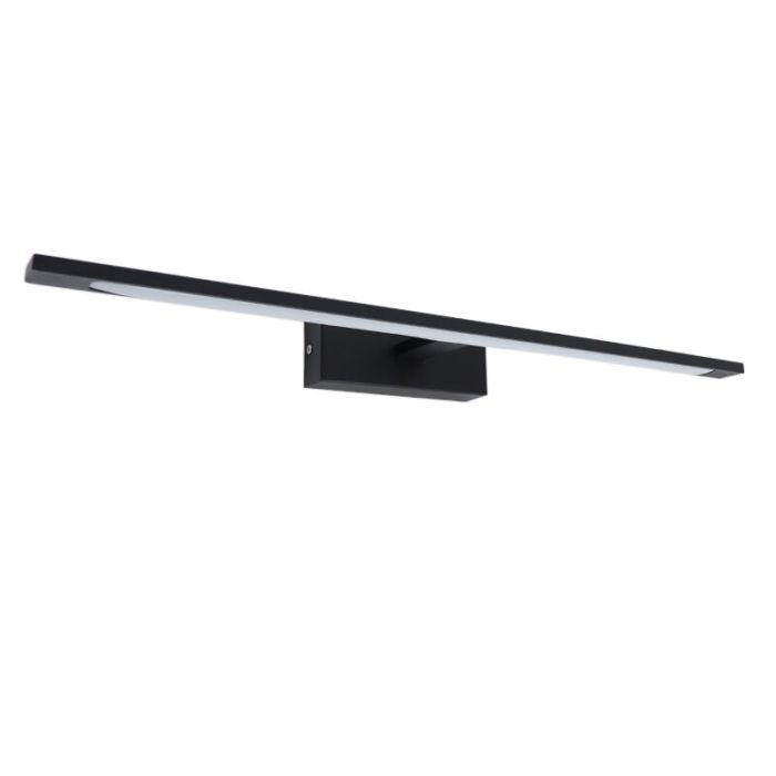 Espejo con luces negro moderno, Steffy, 8W, 3000K LED, IP44