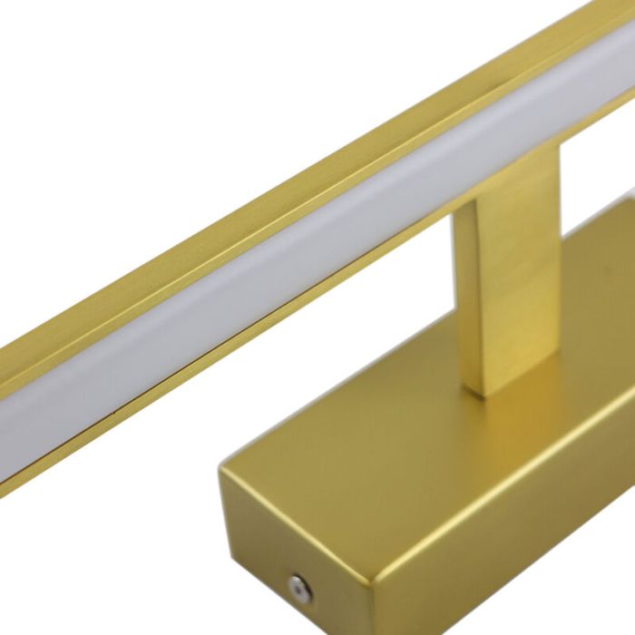 Espejo con luces dorado moderno, Steffy, 8W, 3000K LED, IP44