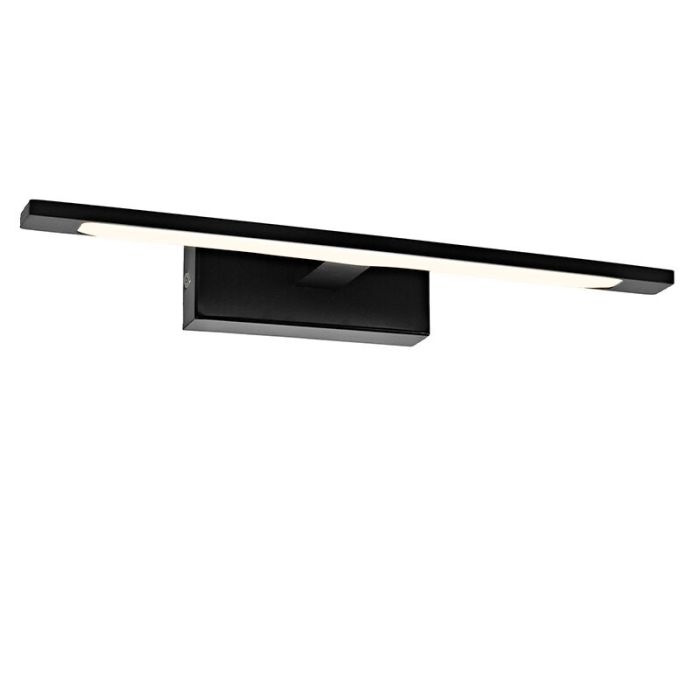 Espejo con luces negro moderno, Steffy, 6W, 3000K LED, IP44