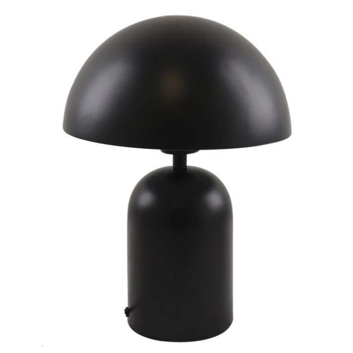 Lámpara de mesa negra moderna, Isha, con interruptor