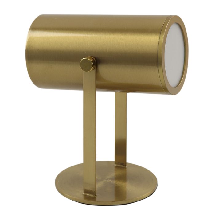Lámpara de mesa recargable latón moderna, Elko, 2W, 3000K LED, con interruptor
