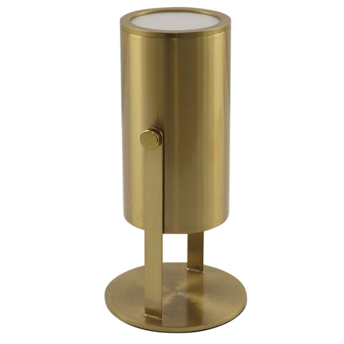 Lámpara de mesa recargable latón moderna, Elko, 2W, 3000K LED, con interruptor