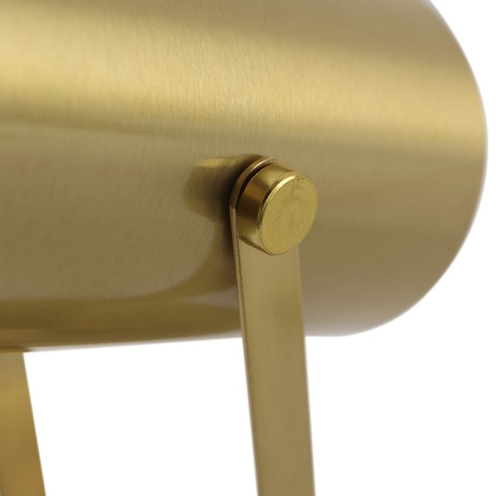Lámpara de mesa recargable latón moderna, Elko, 2W, 3000K LED, con interruptor
