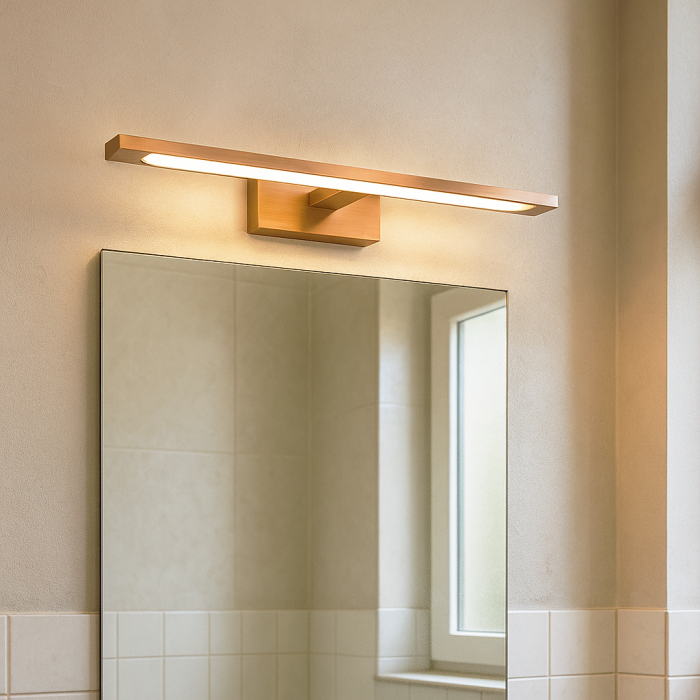 Aplique baño cobre moderno, Steffy, 6W, 2700K LED, IP44