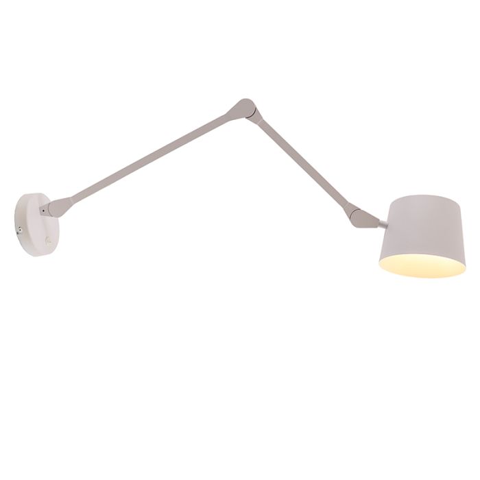 Aplique blanco moderno, Rinke, con interruptor