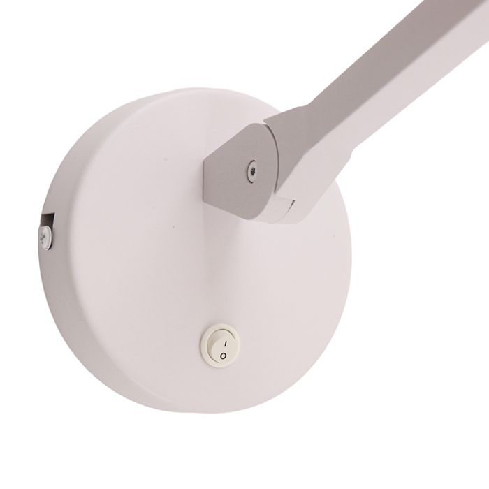 Aplique blanco moderno, Rinke, con interruptor