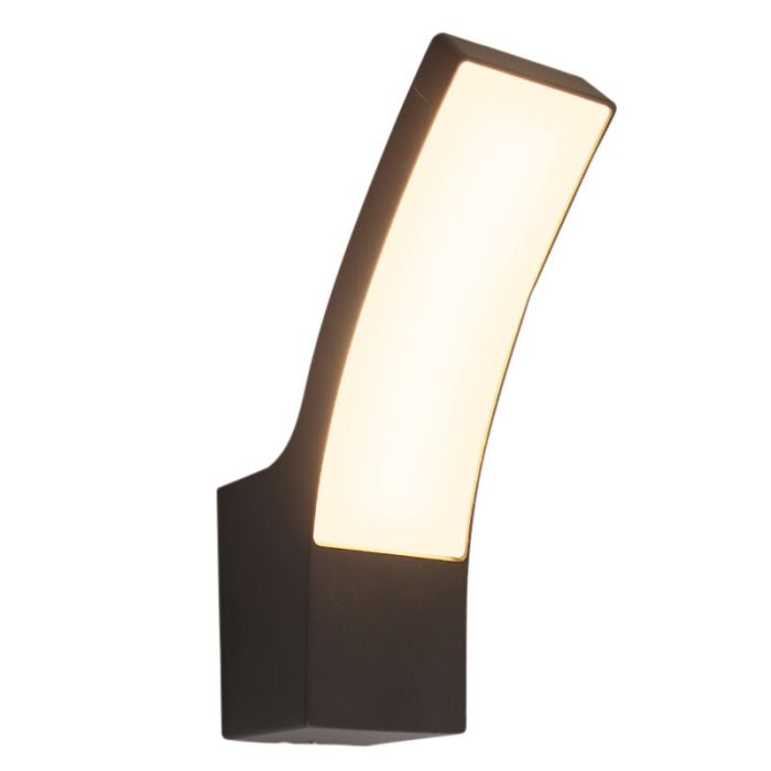 Lámpara exterior negra moderna, Manel, 12W, 3000K LED, IP44