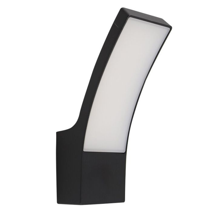 Lámpara exterior negra moderna, Manel, 12W, 3000K LED, IP44