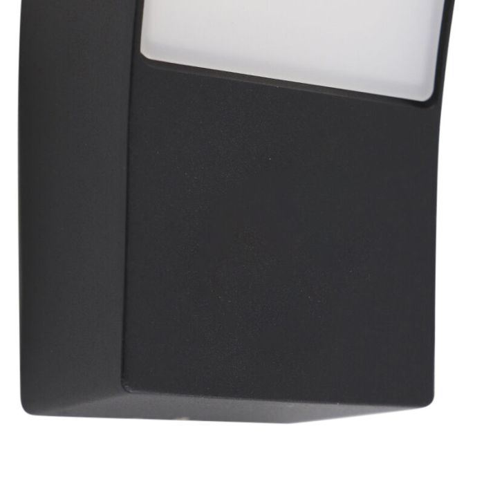 Lámpara exterior negra moderna, Manel, 12W, 3000K LED, IP44