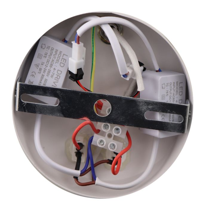 Aplique blanco moderno, Robbie, 10W, 4000K LED, con interruptor