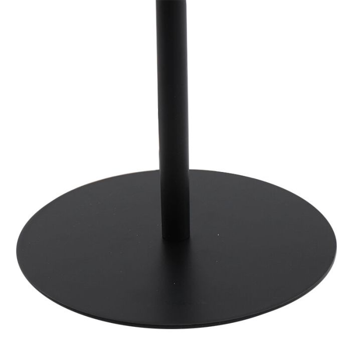 Lámpara de mesa sin pantalla negra de metal, Eileen, con interruptor