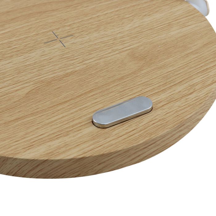 Lámpara de mesa madera de plástico, Erhan, 2W, 3000K LED, con interruptor