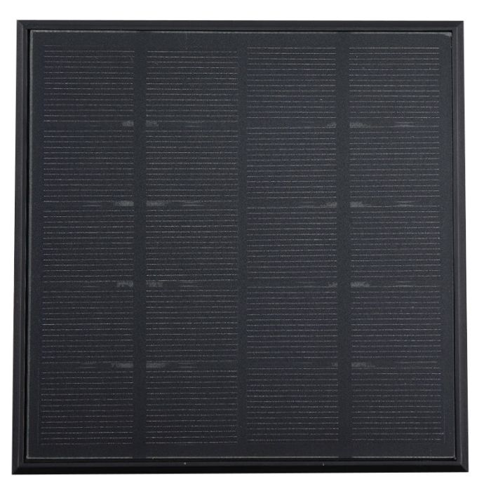 Aplique solar exterior negro de plástico, Henk, IP65