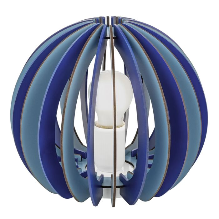 Lámpara de mesa infantil azul de madera, Babette