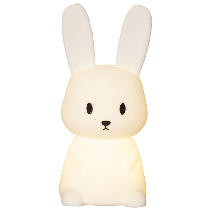Luz nocturna infantil blanca de plástico, Bunny, 0,5W, RGBW LED, con interruptor