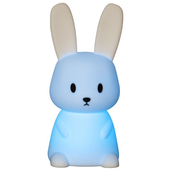 Luz nocturna infantil blanca de plástico, Bunny, 0,5W, RGBW LED, con interruptor