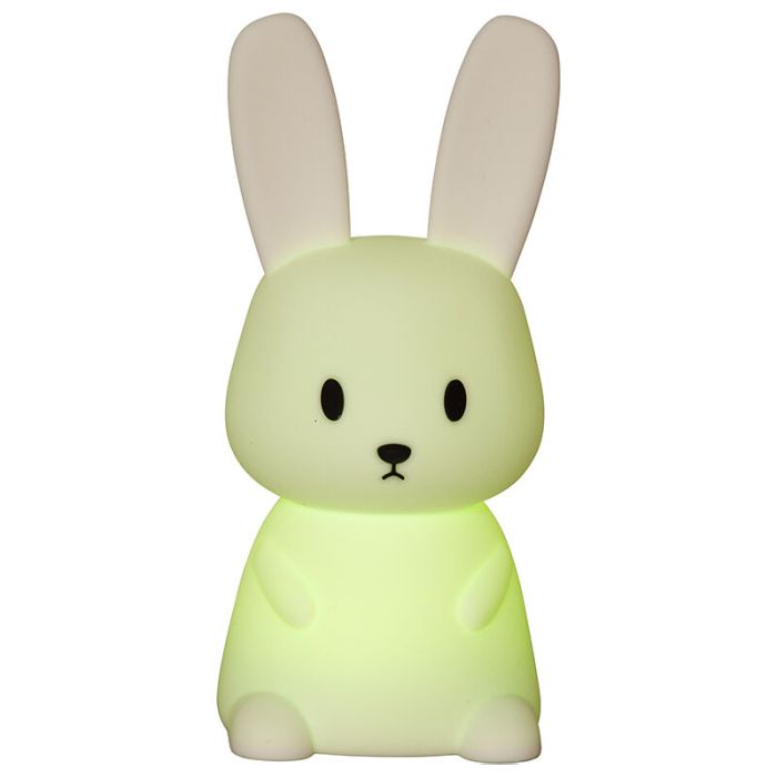 Luz nocturna infantil blanca de plástico, Bunny, 0,5W, RGBW LED, con interruptor