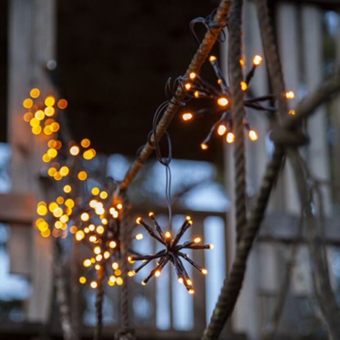 Luz de Navidad negra de plástico, 3,1W, 2200K LED, IP44