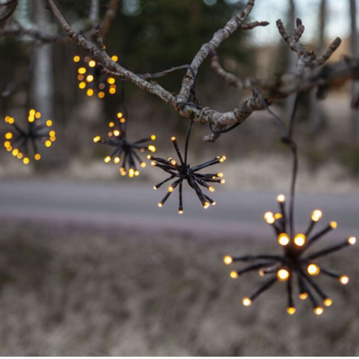 Luz de Navidad negra de plástico, 3,1W, 2200K LED, IP44