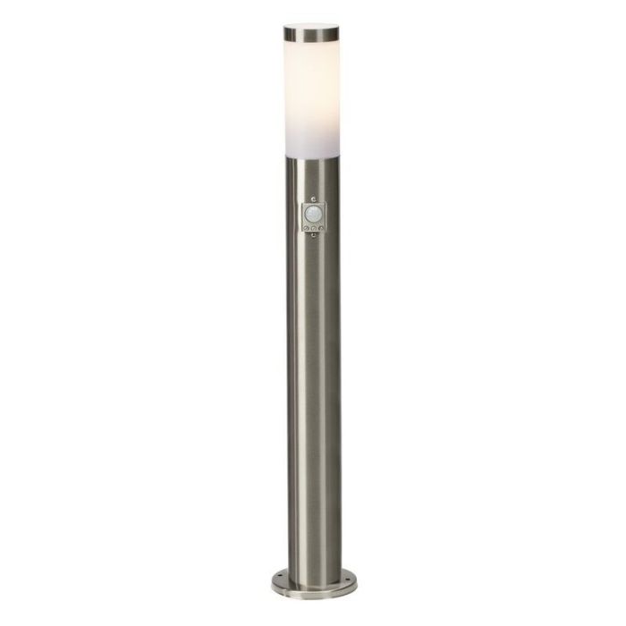 Lámpara de pie exterior con sensor de movimiento cromada de plástico, Tom, IP44