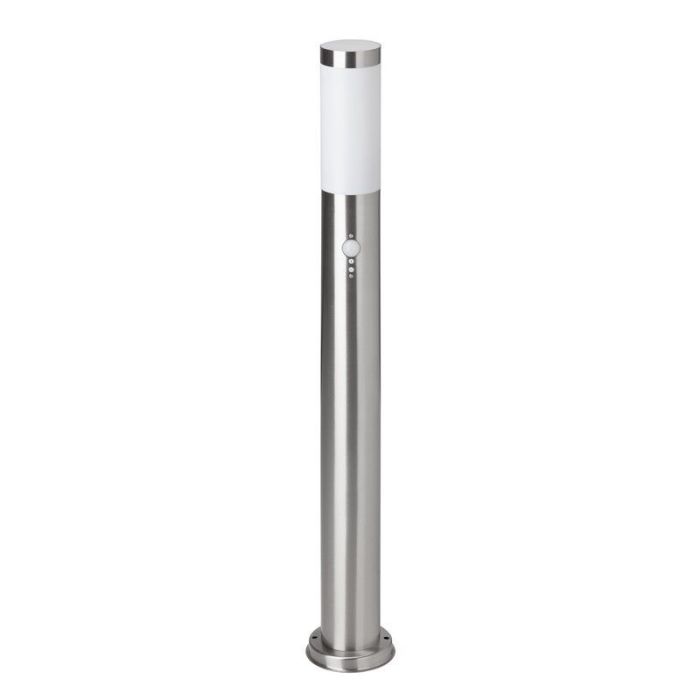 Lámpara de pie exterior con sensor de movimiento cromada de plástico, Tom, IP44