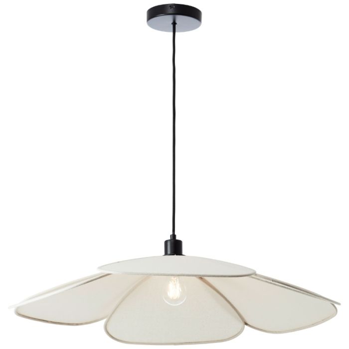 Lámpara colgante beige rústica, Tomer