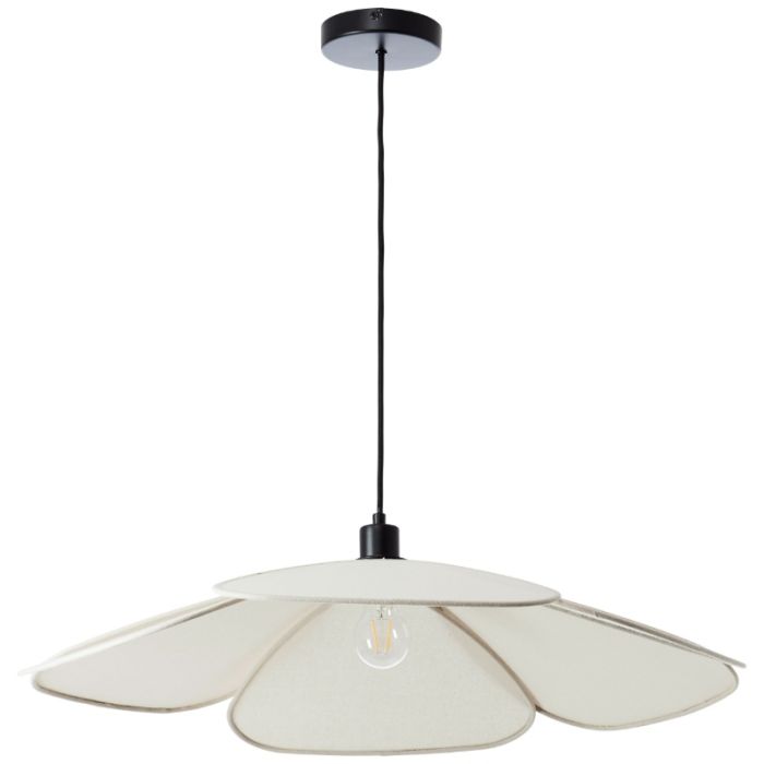 Lámpara colgante beige rústica, Tomer